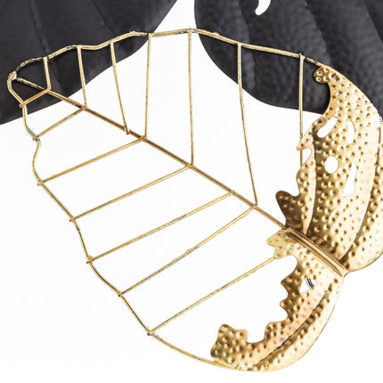 Metāla sienas dekors – lapu kompozīcija