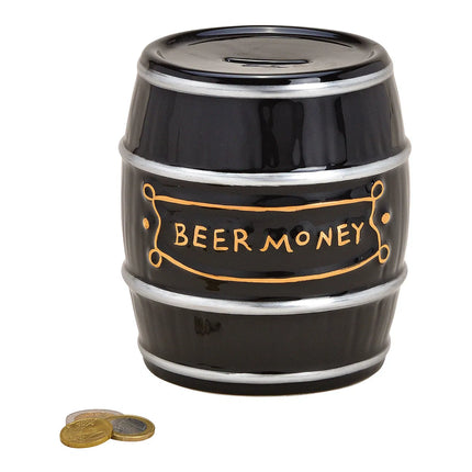Keramikas krājkasīte “Beer Money” – melna alus muca