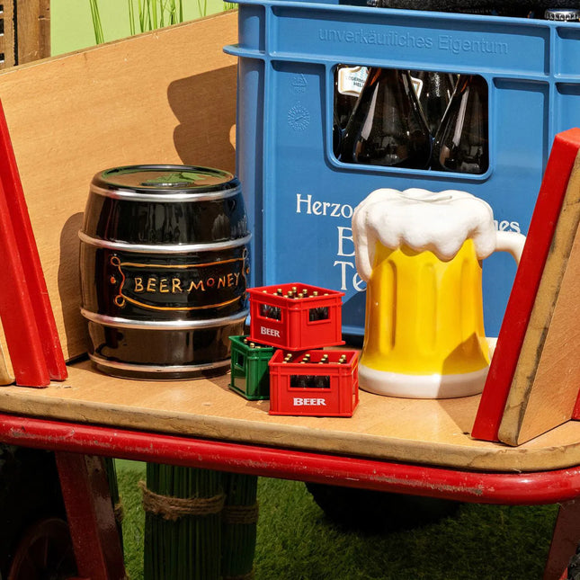 Keramikas krājkase – alus kauss, dzeltena