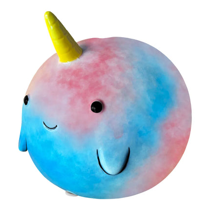 Keramikas krājkase – narvalis, zili rozā