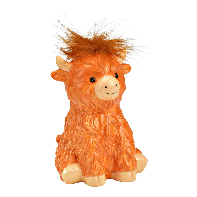 Keramikas krājkase – gotiņa, brūna