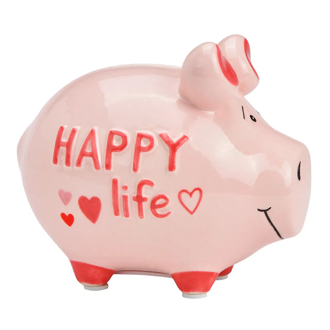 Keramikas krājkase – cūciņa “Happy Wife”, rozā