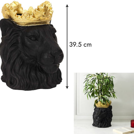 Lauva ar zelta kroni – puķupods / vāze