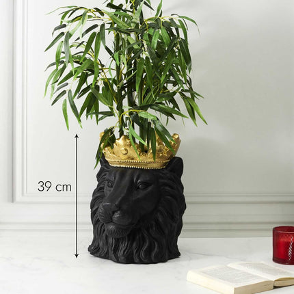 Lauva ar zelta kroni – puķupods / vāze