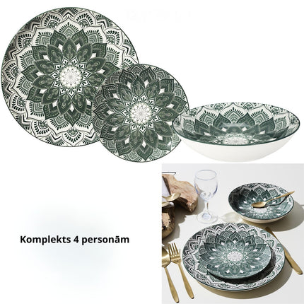 Galda trauku komplekts 4 personām – 12 daļas