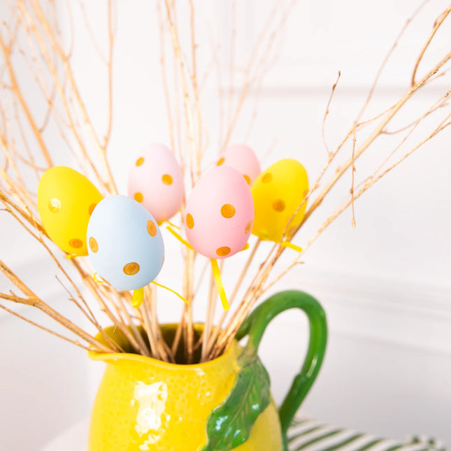 Lieldienu dekoratīvās olas uz kociņa 4 krāsas