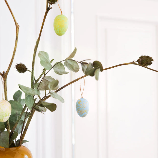 Dekoratīvas Lieldienu olas ar zelta efektu – 6 gab.