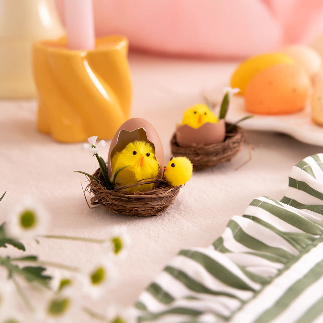 Lieldienu dekorācija “Cālīši ligzdiņā” – 2 gab.