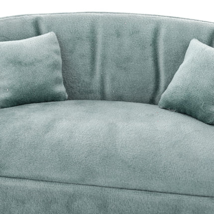 Dekoratīva samta rotaslietu lādīte–dīvāniņš ar zelta kājiņām