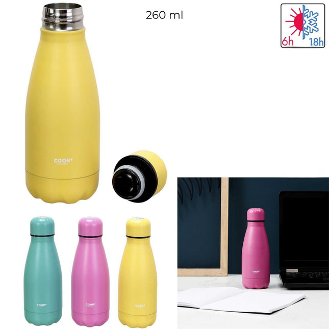 Mini termo pudele 260 ml – kompakta, stilīga, dubultsienu izolācija