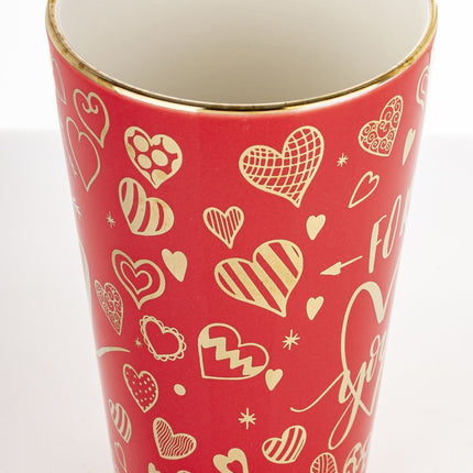Porcelāna krūze “For You” ar zelta detaļām 450ml