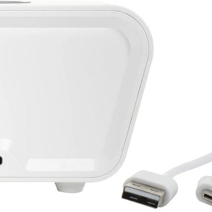 Digital alarm clock with 10W wireless charging, thermometer and calendar