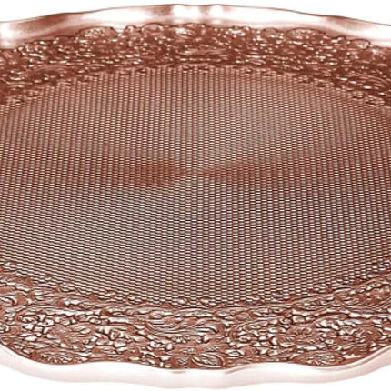 Dekoratīvs servēšanas šķīvis rozā–zelta tonī Ø21 cm