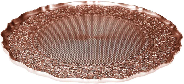 Dekoratīvs servēšanas šķīvis rozā–zelta tonī Ø21 cm