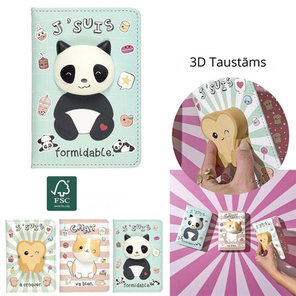 Kawaii piezīmju grāmata ar 3D vāku