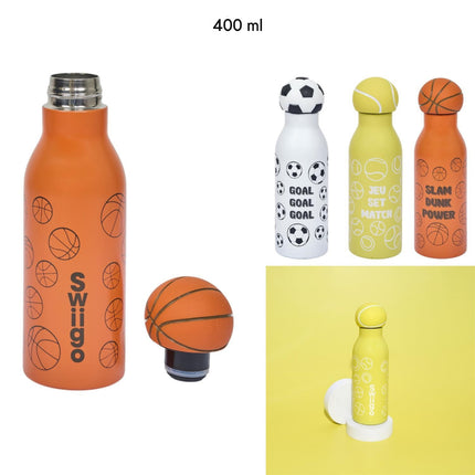 Sporta termopudele 400 ml ar bumbas formas vāciņu