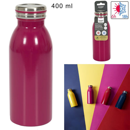 Nerūsējošā tērauda termopudele, 400 ml, Rozā