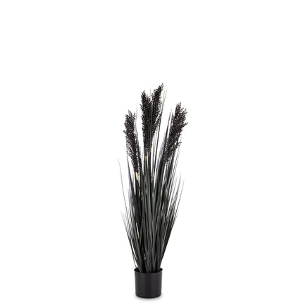 Mākslīgais dekoratīvais augs melnos toņos ar podu 92cm