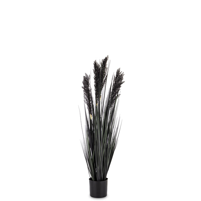 Mākslīgais dekoratīvais augs melnos toņos ar podu 92cm
