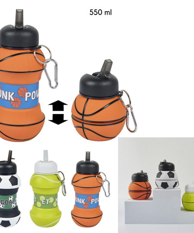 Salokāma silikona sporta pudele 550 ml