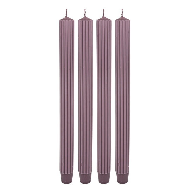 Garās dekoratīvās sveces (rievotas) – 7 krāsās