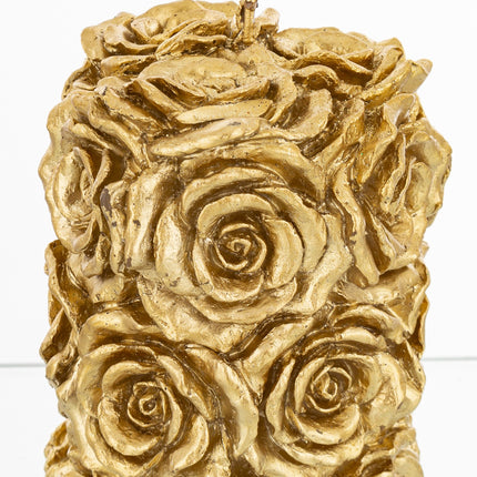 Dekoratīva svece “Zelta rozes” 10cm