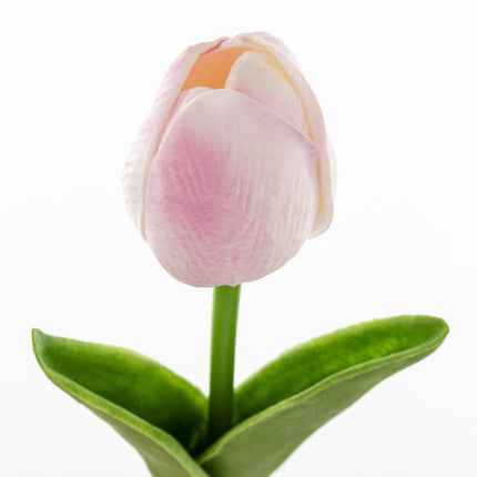 Mākslīgā tulpe maigi rozā tonī 33cm
