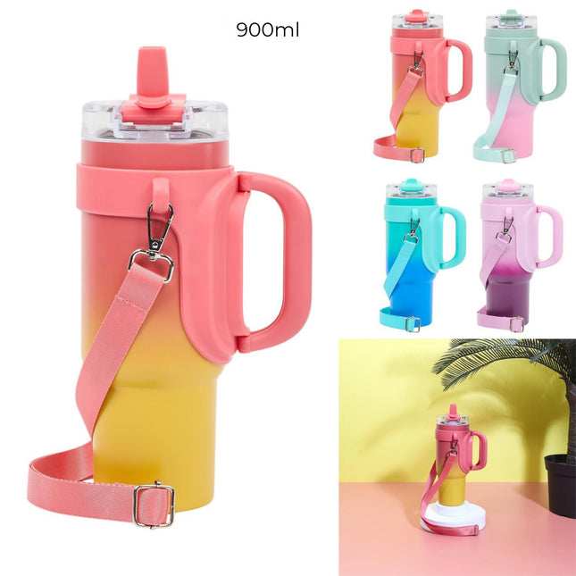 Termo krūze 900 ml ar rokturi un siksniņu – MALIBU krūze