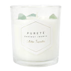 Svece ar zaļiem akmentiņiem