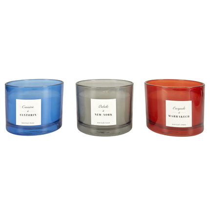 Aromātiskā svece stikla traukā – ceļojumu iedvesmota kolekcija