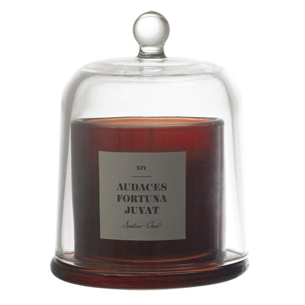 Aromātiskā svece stikla traukā ar stikla kupolu