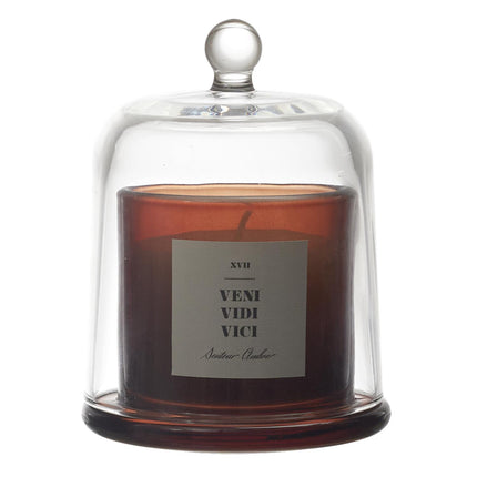 Aromātiskā svece stikla traukā ar stikla kupolu