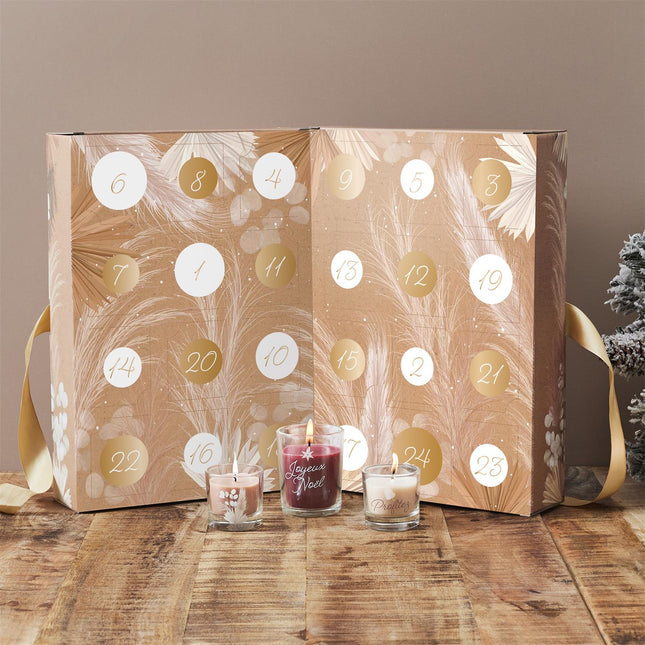 Aromātisks sveču komplekts x24 adventes kalendārs