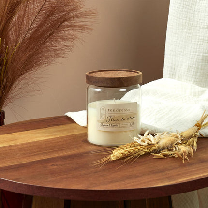 Aromātiska svece H11.5CM KAŠMIRS - MEŽA MIGLA - KOKVILNAS ZIEDS