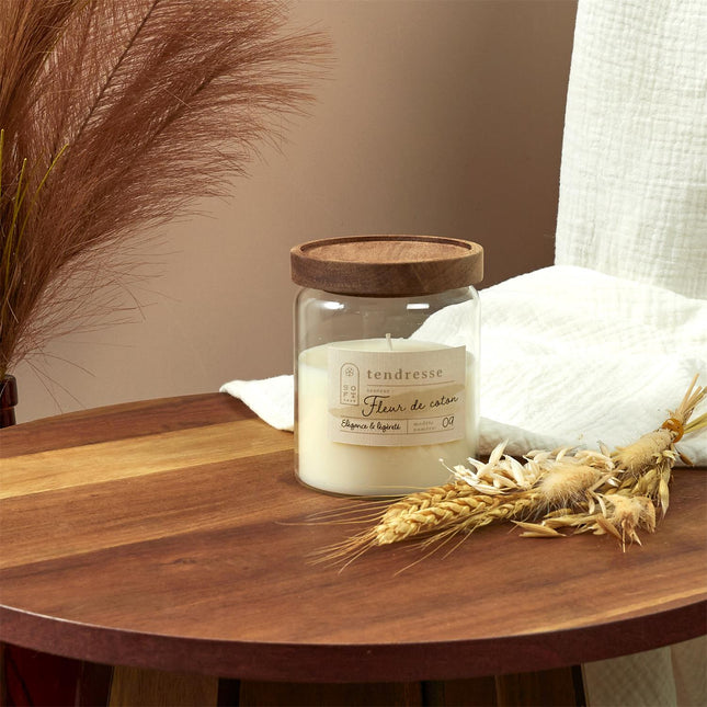 Aromātiska svece H11.5CM KAŠMIRS - MEŽA MIGLA - KOKVILNAS ZIEDS