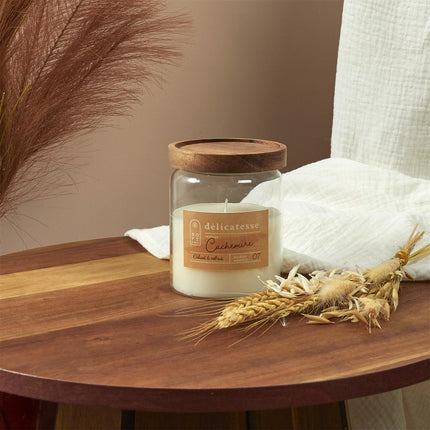 Aromātiska svece H11.5CM KAŠMIRS - MEŽA MIGLA - KOKVILNAS ZIEDS