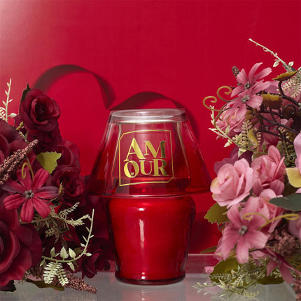 Aromātiskā svece AMOUR stikla traukā