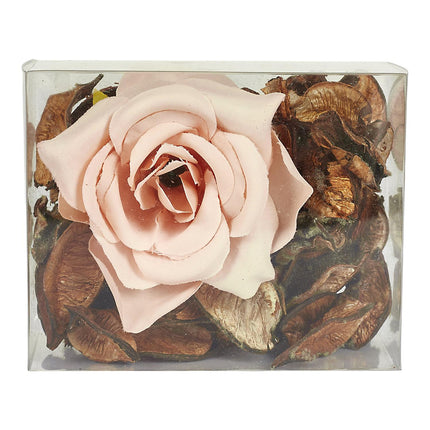 Aromātiskās sveces un dekoratīvās rozes dāvanu komplekts “Tout L’Amour”