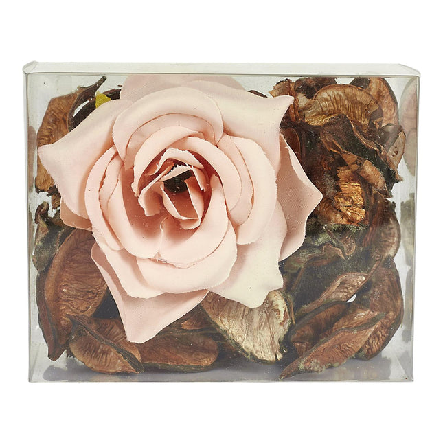 Aromātiskās sveces un dekoratīvās rozes dāvanu komplekts “Tout L’Amour”