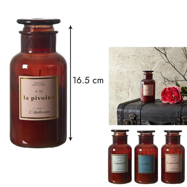Aromātiskā svece “L’Apothicaire” – vintage stikla pudelīte (16.5 cm)