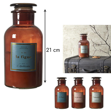 Aromātiskā svece “L’Apothicaire” – vintage stikla pudelīte (21cm)