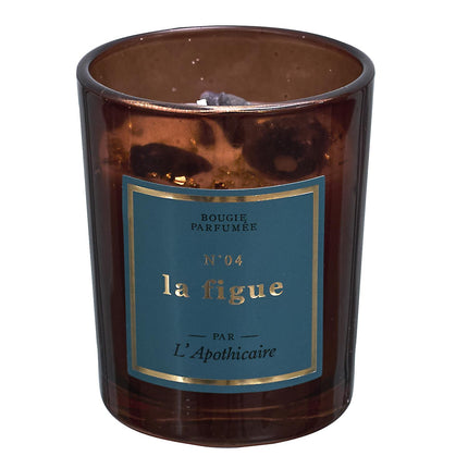 Mini aromātiskā svece ar dekoratīviem akmentiņiem “L’Apothicaire” – 6.5 cm (vairāki aromāti)