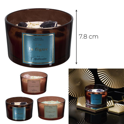 Aromātiskā svece ar dekoratīviem akmentiņiem “L’Apothicaire”
