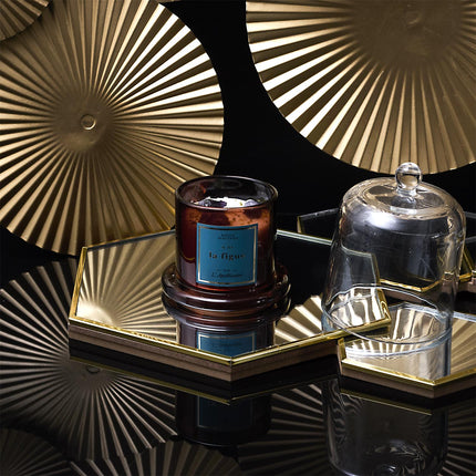 Aromātiskā svece ar dekoratīviem akmentiņiem “L’Apothicaire”  stikla kupolā