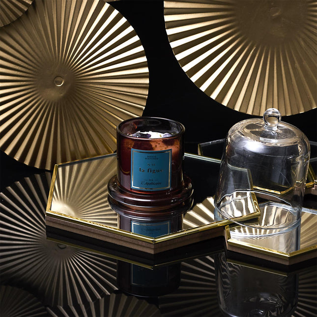 Aromātiskā svece ar dekoratīviem akmentiņiem “L’Apothicaire”  stikla kupolā