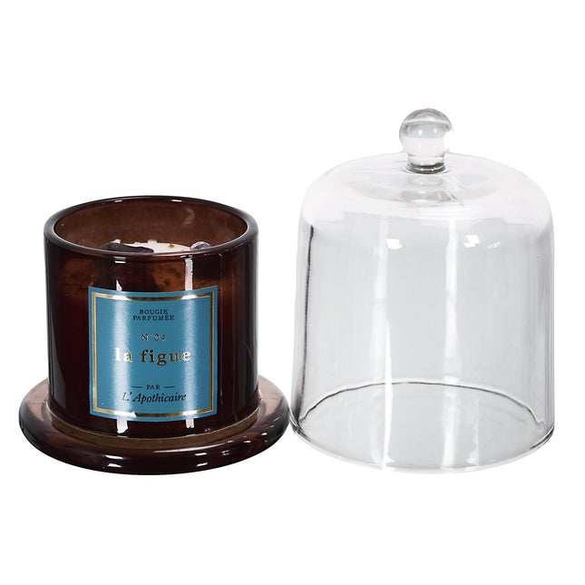Aromātiskā svece ar dekoratīviem akmentiņiem “L’Apothicaire”  stikla kupolā