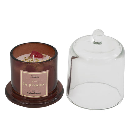 Aromātiskā svece ar dekoratīviem akmentiņiem “L’Apothicaire”  stikla kupolā