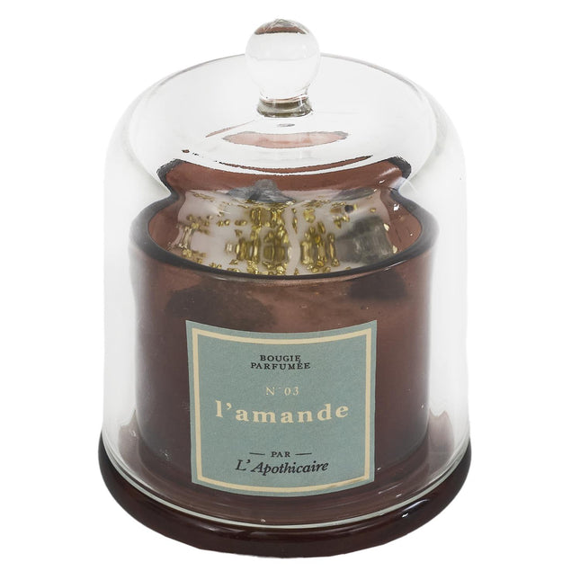 Aromātiskā svece ar dekoratīviem akmentiņiem “L’Apothicaire”  stikla kupolā