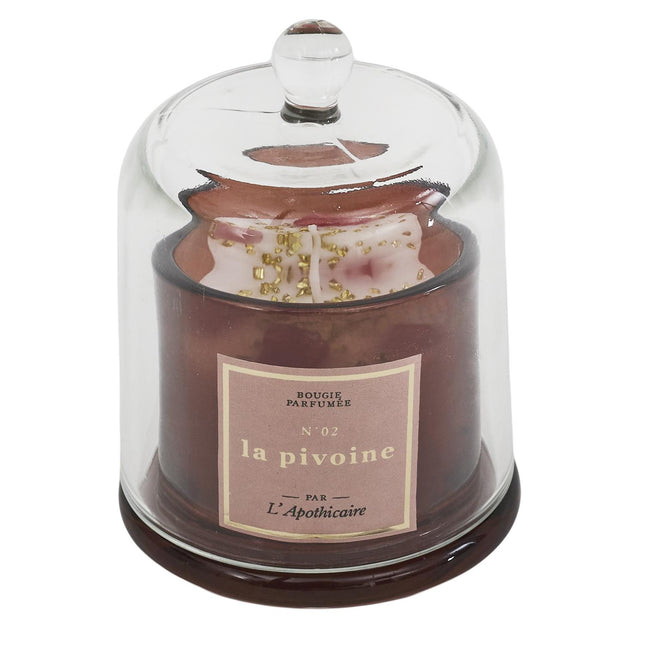 Aromātiskā svece ar dekoratīviem akmentiņiem “L’Apothicaire”  stikla kupolā