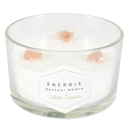 Aromātiska svece ar dekoratīviem akmeņiem